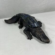 (RARE) Vintage Alligator Lamp Stained Glass 🔥 picture