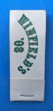 Winfield’s ‘08 Fort Worth Texas Restaurant Bar Matches Matchbook Full Vintage picture