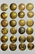 24 MIXED LOT BRITISH ANTIQUE Gilt 19th/20th CENTURY LIVERY COAT BUTTONS picture