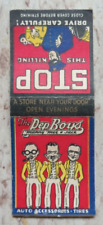 VINTAGE MATCHBOOK COVER THE PEP BOYS STOP THIS KILLING DRIVE CAREFULLY picture