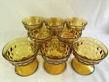 Vintage Indiana Amber Glass Whitehall by Colony 8pc Sherbet Set picture