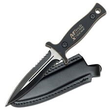 MTech USA Xtreme – Fixed Blade Knife – Partially Serrated, Black and Satin Fi... picture