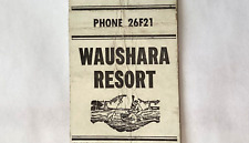 WAUTOMA & SILVER LAKE, WIS 1940’S WAUSHARA RESORT MATCHBOOK COVER picture