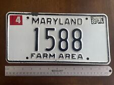 Vintage Maryland FARM AREA License Plate Tag 1588 picture