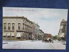 ca1910 Portage Wisconsin Cook Street Blank Back Postcard picture