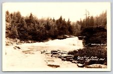 Swallow Falls and Balancing Rock Near Oakland Maryland MD Postcard RPPC picture