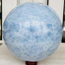 6400g Natural Blue Celestite Crystal Sphere Ball Healing Madagascar picture