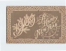 Postcard 1909 A Happy New Year Embossed Card picture
