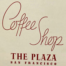 1941 The Plaza Hotel Coffee Shop Restaurant Menu Union Square San Francisco picture