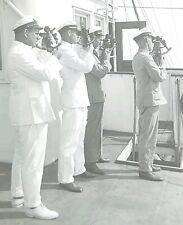 Captain Smith & Mates Taking Elevation On Ship Magic Lantern Glass Slide 1927 picture