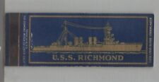 Matchbook Cover - Navy Ship USS Richmond CL-9 picture