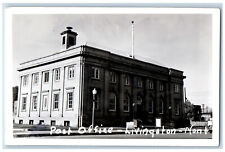 Livingston Montana MT Postcard Post Office Building c1940's RPPC Photo picture
