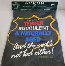 The Funny Apron Co, Black Cotton Poly USDA Prime BBQ Cooking Apron, Gag, New picture