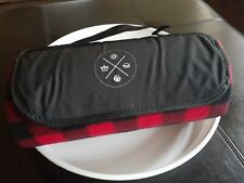 *NEW* Chick-fil-A Picnic Blanket Red Black Roll Up CFA Buffalo Plaid picture