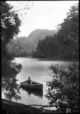 Tasmania Pieman River with boat and rower North West Coast, Tasman - Old Photo picture