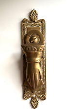 Vintage Brass Victorian Right Hand Note Card Letter Paper Clip Holder DeskWall picture