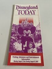 TODAY AT DISNEYLAND Map August 3-9, 1987 picture