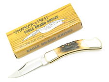 Vintage 1978-82 Parker Brothers Eagle K248-C Imai Seki Japan Stag Folding Knife picture