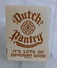 Vintage Matchbook Unstruck - Dutch Pantry - Restaurant picture