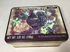 Vtg  Bentley's Classic Tea Canister with Lid Rooster Fall Farm Country Cottage picture