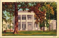 Hermitage Home President Andrew Jackson Nashville TN Tennessee Linen Postcard picture