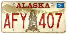 Vintage 1976 Alaska Auto License Plate Man Cave Garage Pub Wall Decor Collector picture