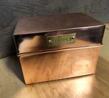 Metal/Hinged RECIPE BOX 4x5x6 NOT COPPER 60 Piece Lot New picture