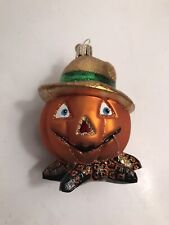 Old World Christmas Halloween Pumpkin Scarecrow Ornament 4