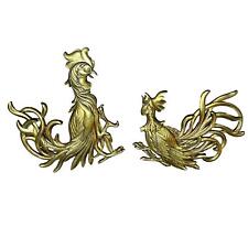 Syroco Vintage Fighting Roosters Gallos de Pelea Wall Plaques Antique Finish picture