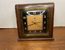 Vintage Art Deco WARREN TELECHRON Pharaoh Desk Mantle Clock Works - Some Damage picture