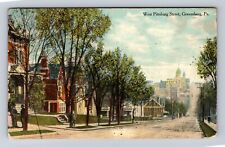 Greensburg PA-Pennsylvania, West Pittsburgh Street, Vintage c1910 Postcard picture