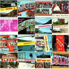 x18 New York LOT c1960s NY Greetings City Alder Creek Albany Postcard Vtg A181 picture