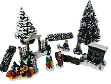 vtg lot of christmas figurines for christmas village town village scene picture