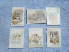 Antique 1800's Victorian Cards for Scrapbook  lot of 6 picture