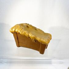 Vintage Holland Mold? Christmas Nativity Replacement Baby Jesus Cradle  4”x3x2.5 picture