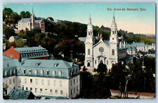 Quebec Canada Postcard Ste Anne De Beaupre Aerial View c1910 Unposted Antique picture