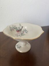 Beautiful Lenox Serenade Hand Painted Compote Bowl 24 Karat Gold Accents picture