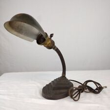 Rodale Cast Iron Gooseneck Desk Lamp Art Deco 1930s 40s picture