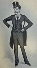 1907 Vintage Magazine Illustration Lord Randolph Churchill picture