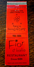 Vintage Matchbook: Fior d'Italia Restaurant, San Francisco, CA picture
