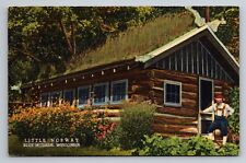 Little Norway Blue Mounds Wisconsin Vintage Unposted Linen Postcard Building picture