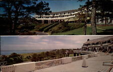 Chatham Massachusetts Bars Inn two view balcony Pleasant Bay vintage postcard picture