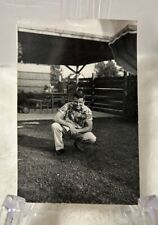 Vintage Photo Snapshot Of Handsome Young Man With 50s Greaser Hair  picture