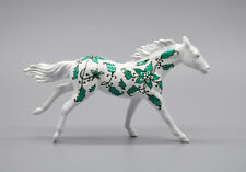 Custom G2 Thoroughbred Stablemate Breyer Horse - Glossy Green Floral - 1:32 picture