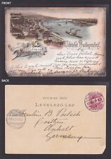 HUNGARY 1897, Vintage postcard, Budapest, posted picture