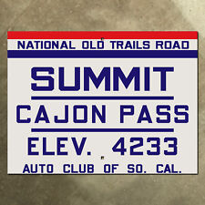 ACSC National Old Trails Road highway sign US route 66 Cajon Pass 1922 20x15 picture