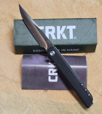CRKT 3810 LCK + LERCH DESIGN ASSISTED FLIPPER KNIFE BLK HANDLE STAINLESS BLADE picture