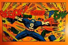Captain America by Jack Kirby 20x30 Black Light Art Marvel Comics Poster Third E picture