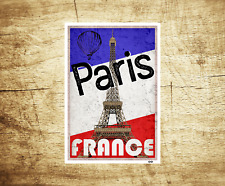 Paris France Decal Sticker Eiffel Tower Vintage Travel Luggage 3 3/4