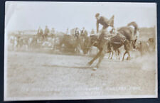 Mint USA Real Picture Postcard Cowboy Ted Bracken Leaving  Earth Quake Billings picture